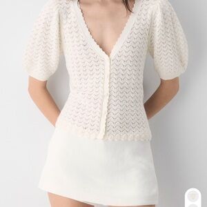Wilfred Fika Cream short sleeved Knit Sweater